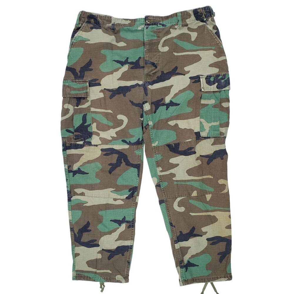 Vtg Tru Spec Men Pants Size XL Regular Camouflage Adjustable Waist Hunting Cargo